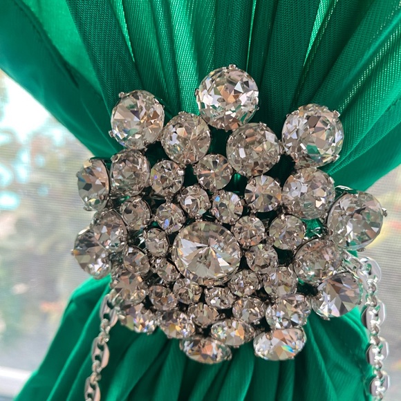 Paco Rabanne Long Sleeve Maxi Dress Emerald Green- Size 36. Worn once. - Picture 6 of 7